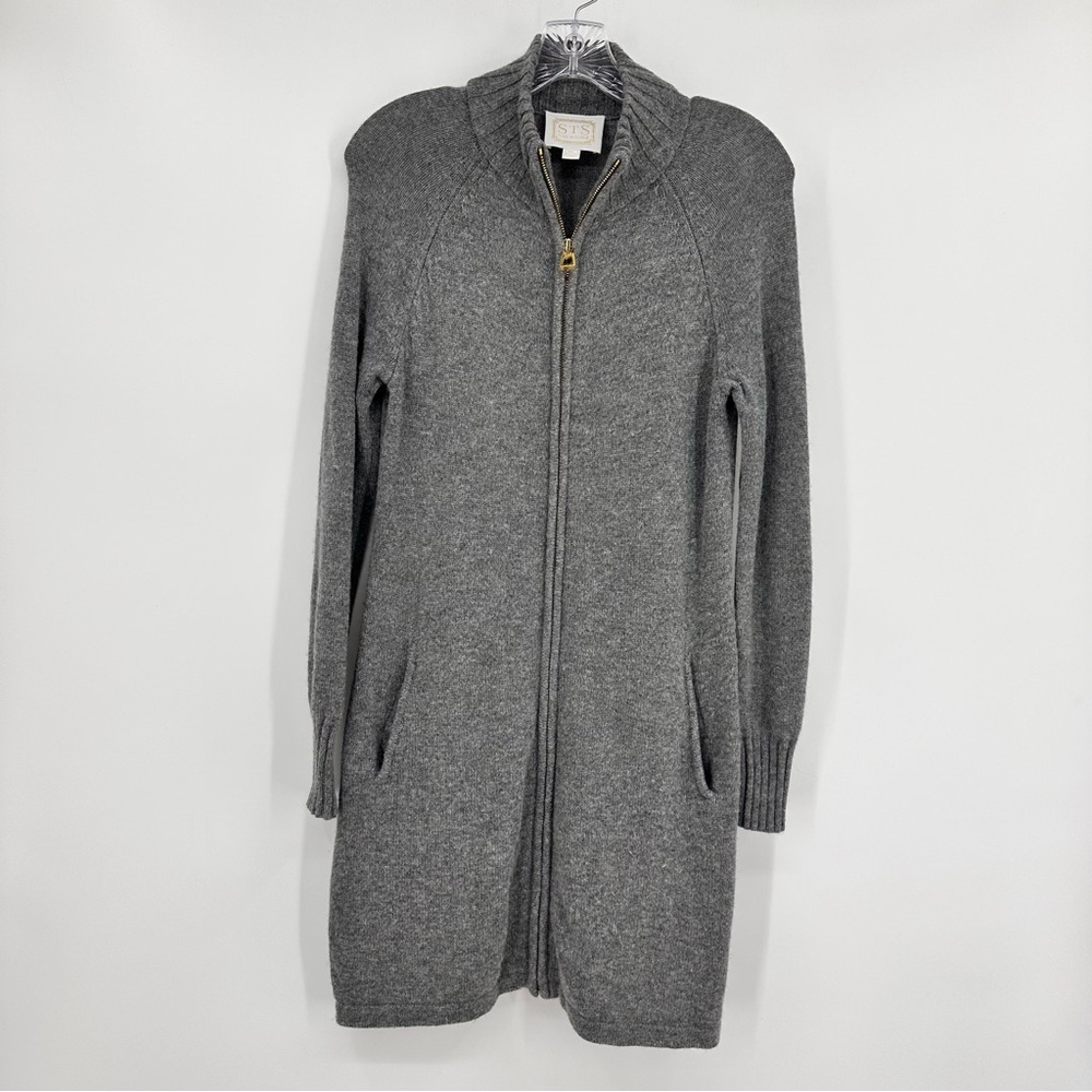 Sail to Sable All Zipped Up Cashmere Blend Cardigan Grey Size S